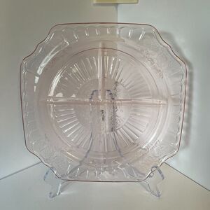 Anchor Hocking Mayfair Open Rose Divide Grill Plate
